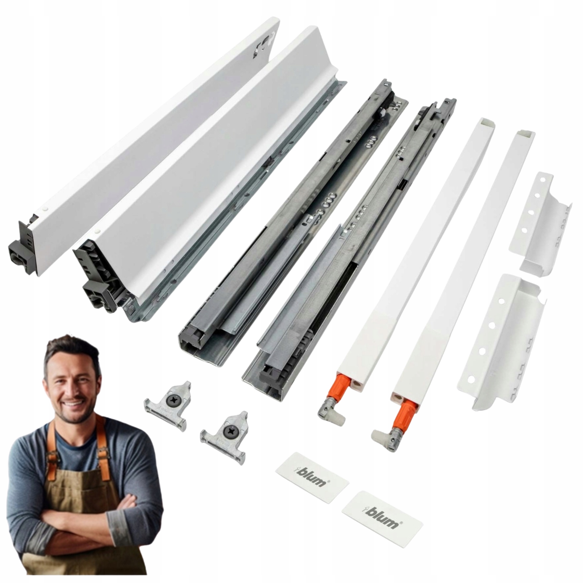 Zásuvka Blum Tandembox Antaro 450 mm C stredná 167 mm biela