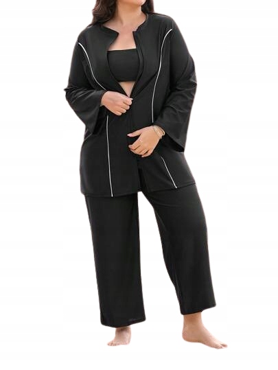 Shein Černé Dvoudílné Plavky Plus Size 50 1 Db