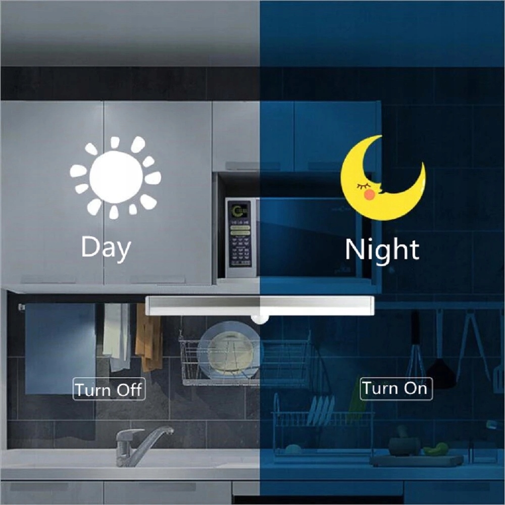 Lampka 10 LED Czujnik Ruchu i Zmierzchu USB Magnes Moc 1 W