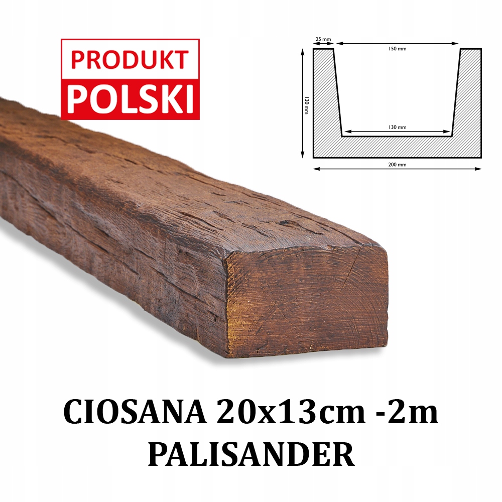 

Belka Rustykalna Ciosana Imitacja Belki 20x13 2 m