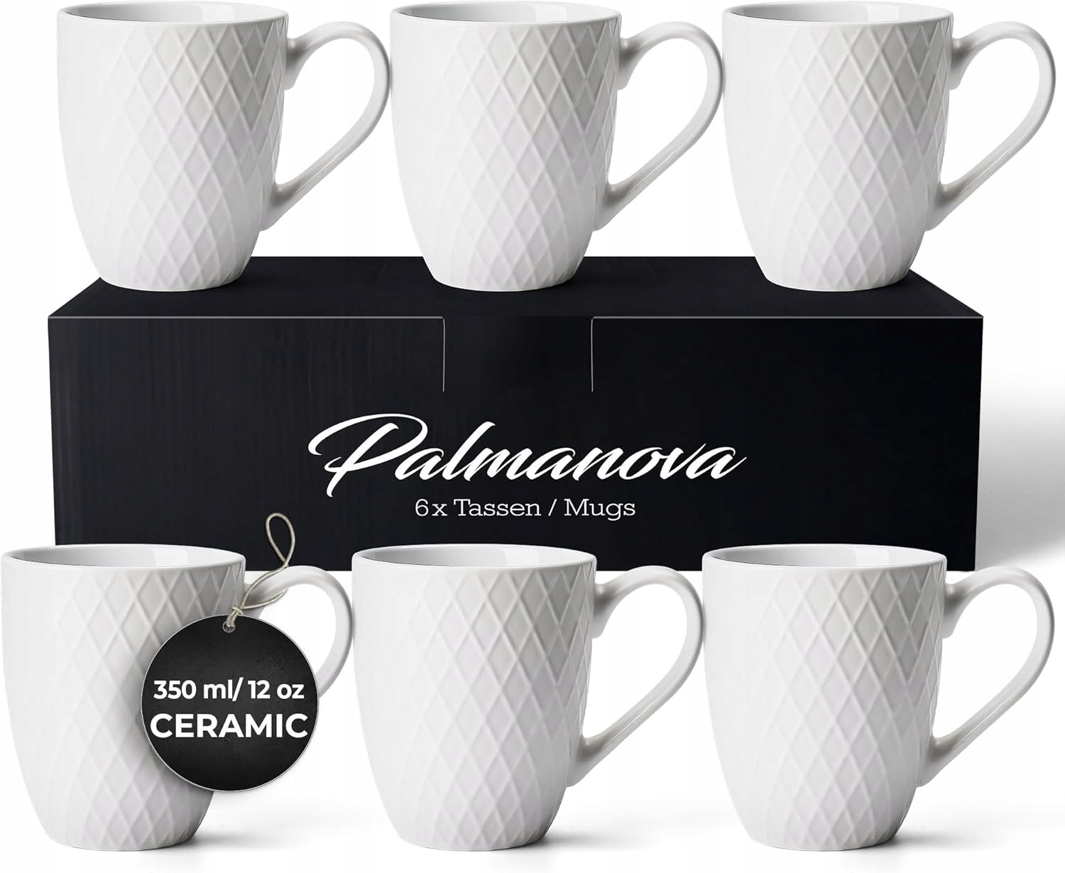 Keramické Šálky 400 ML Sada 6 Kusov Palmanova Jar Leto Pozemok
