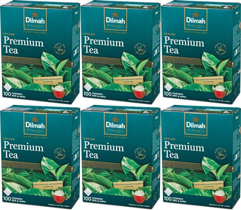 Herbata Czarna Dilmah Premium Tea 100 Torebek x6