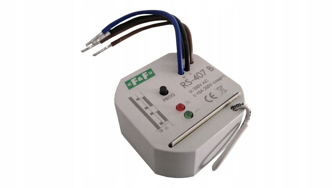 Relé bistab. rádiového ovládání RS-407B Přijímač 230V max5A F&f