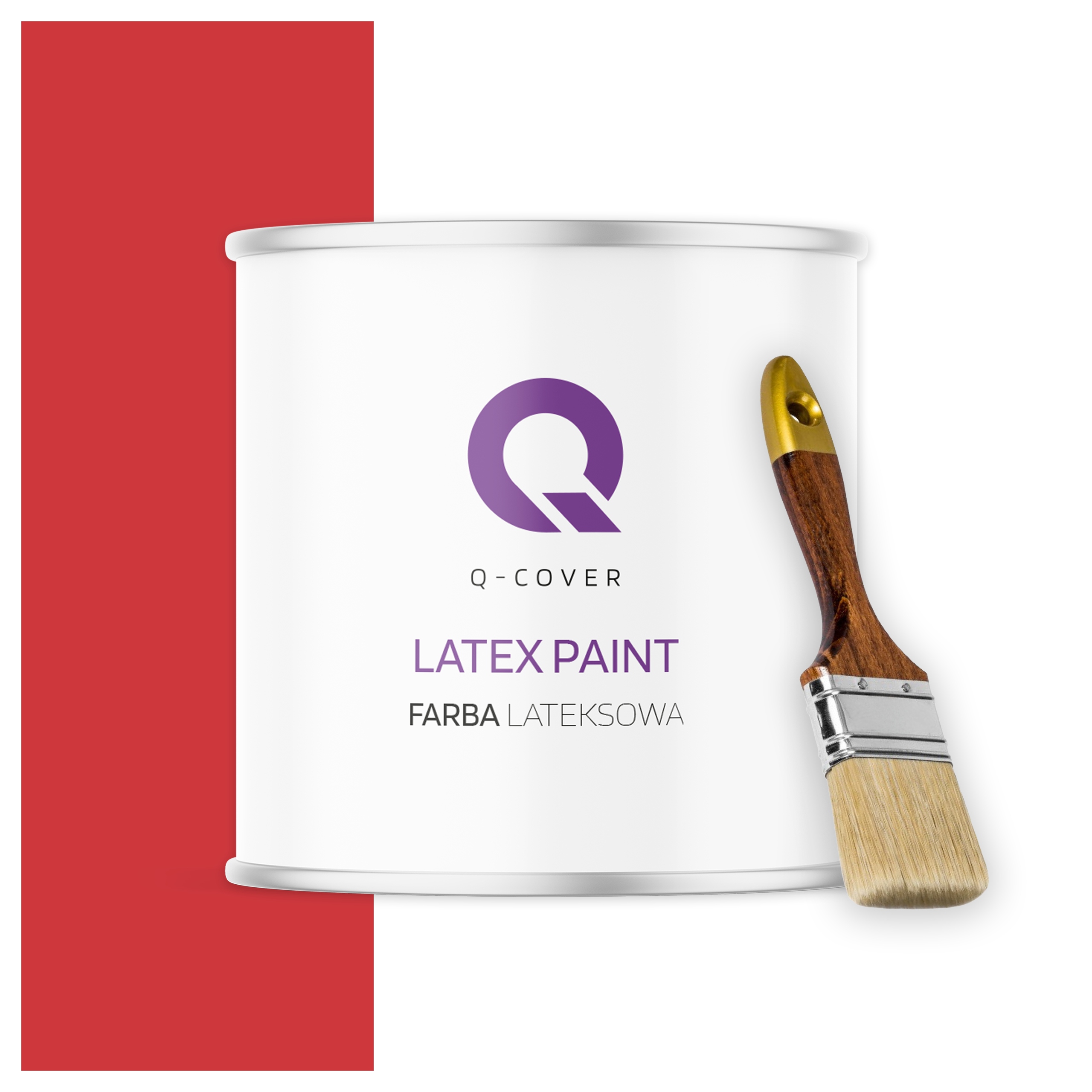 Latexová farba na steny stropov Hlboký mat 2L Červená Ohnivá štetec