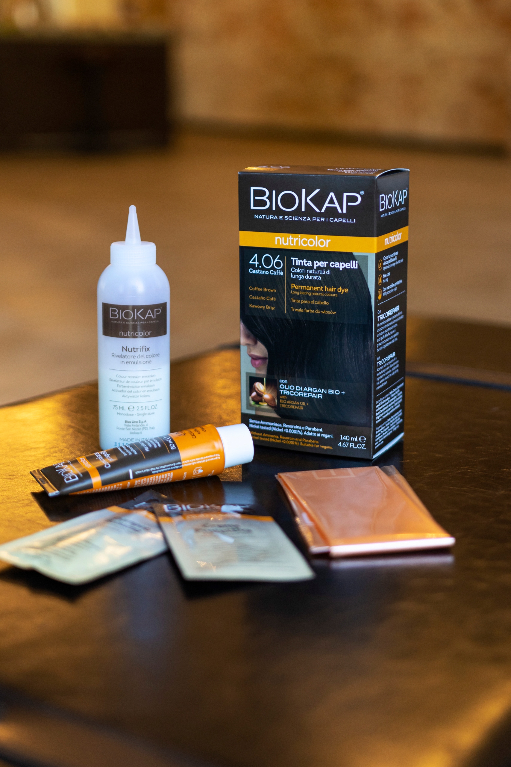 Farba do włosów Biokap Nutricolor, 3.0 Ciemny Brąz Marka Biokap