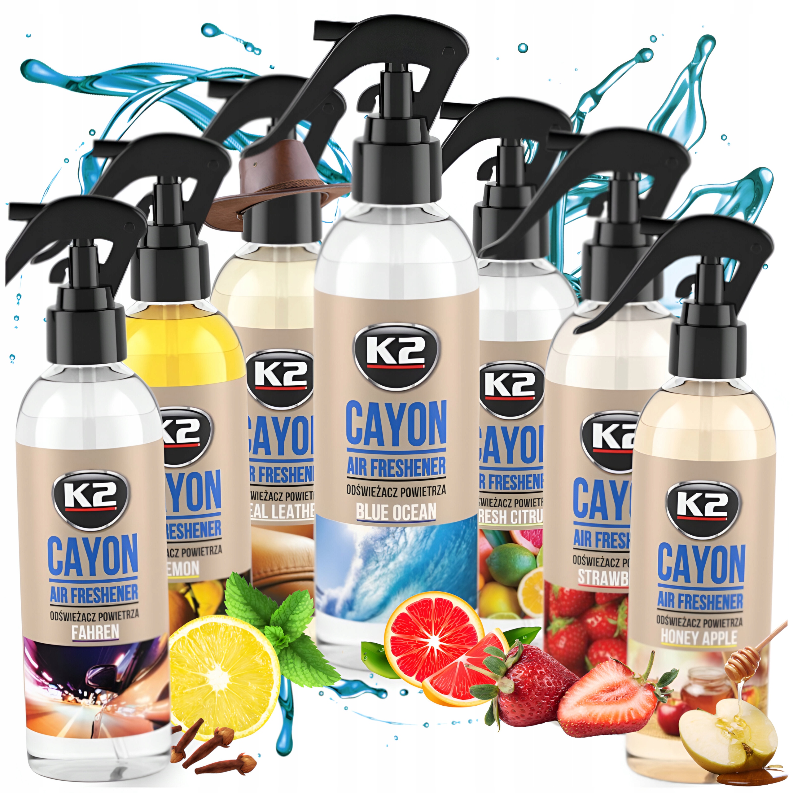 K2 Deocar Cayon Osvěžovač Vzduchu Do Interiéru Auta Sada 7 Ks