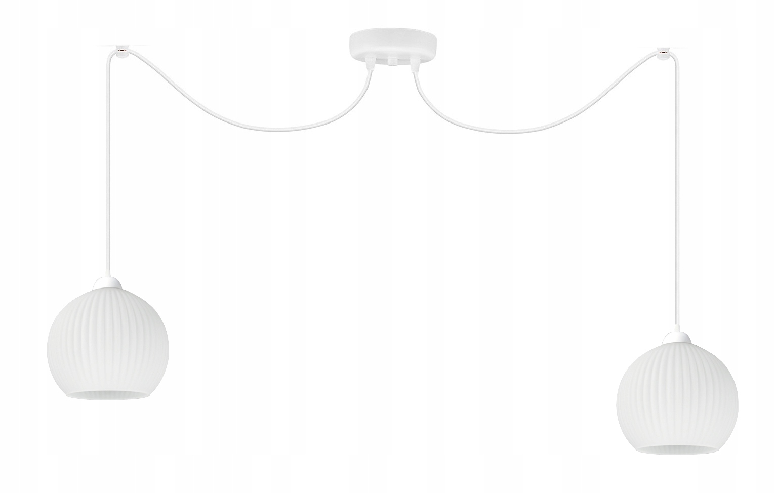 Závěsná lustrová lampa Glass s rýhovanými stropními lampami do loftového obývacího pokoje