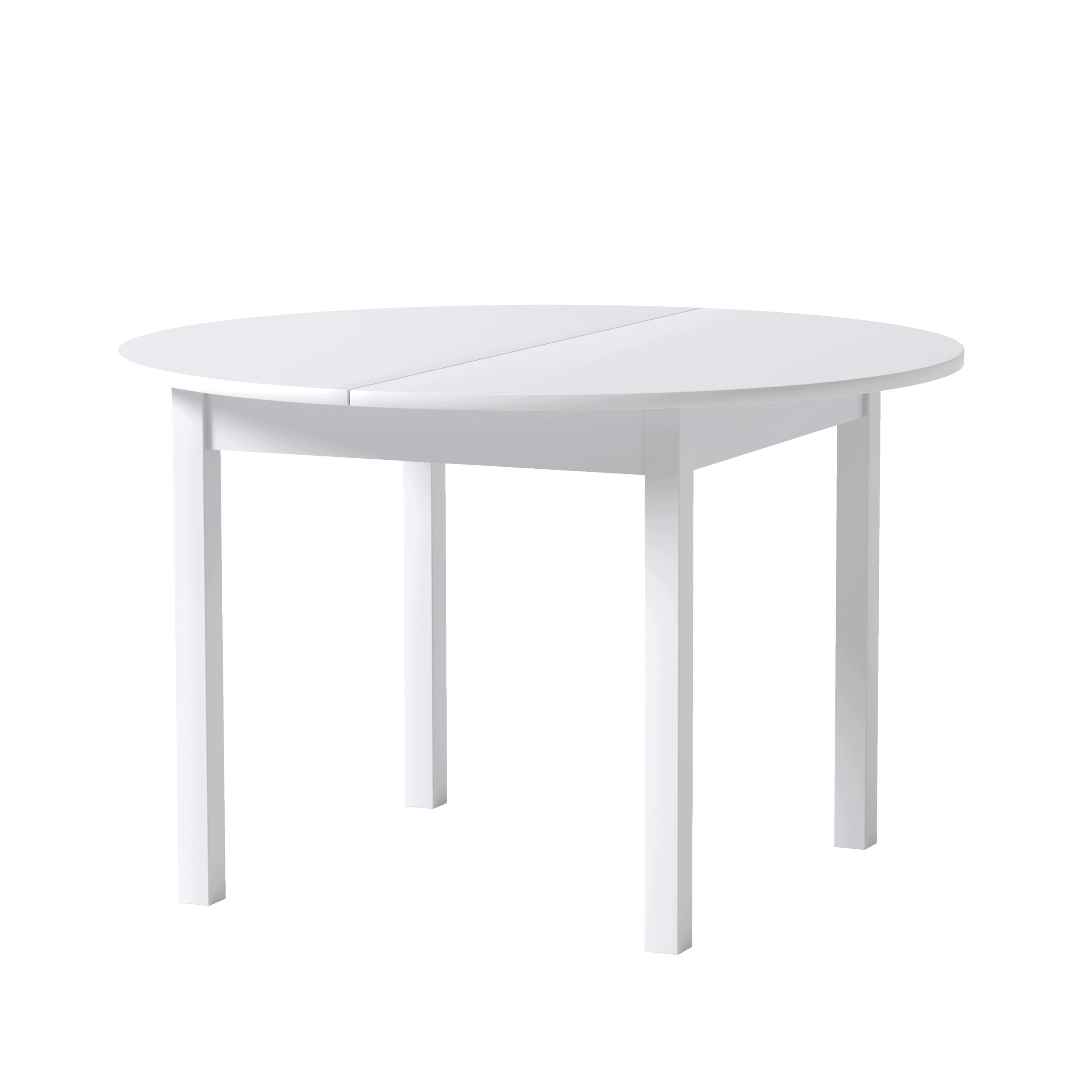 Stůl kulatý, rozkládací Slim 100 cm Bílý