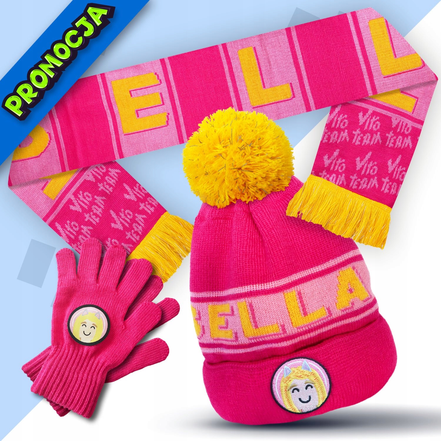 ZESTAW CZAPKA + SZALIK + RĘKAWICZKI - VITO i BELLA