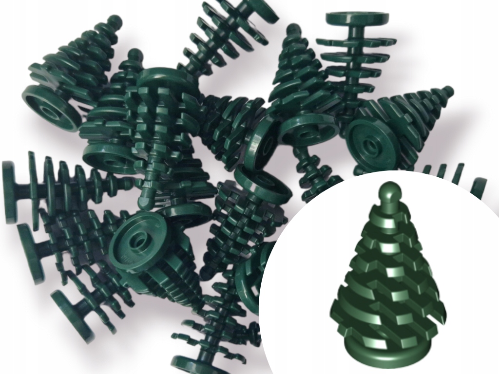 

Lego 2435 Drzewo choinka Ciemny Zielony Kwiat 2szt