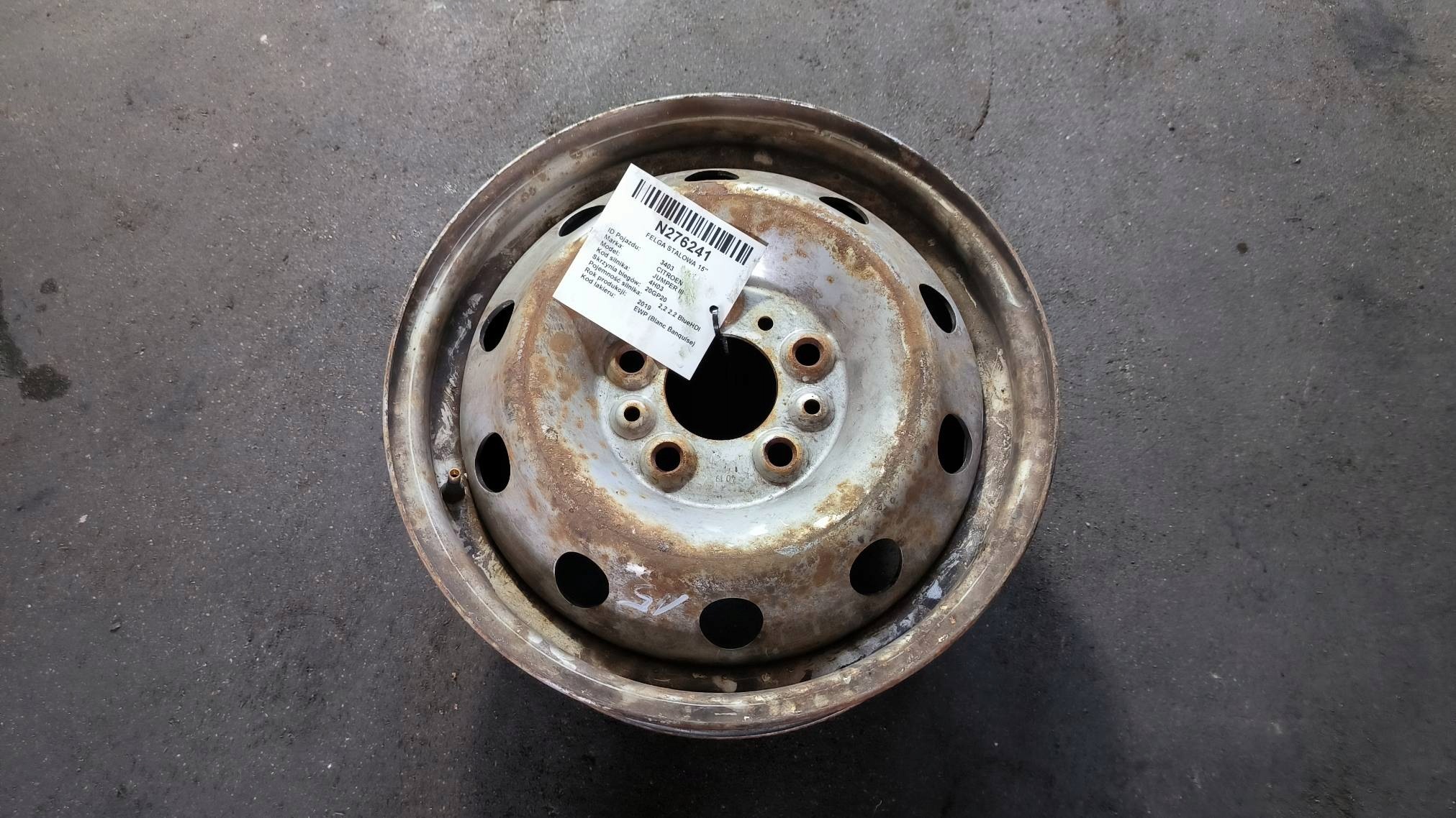disk STALOWA 15'' 5X118 CITROEN JUMPER III