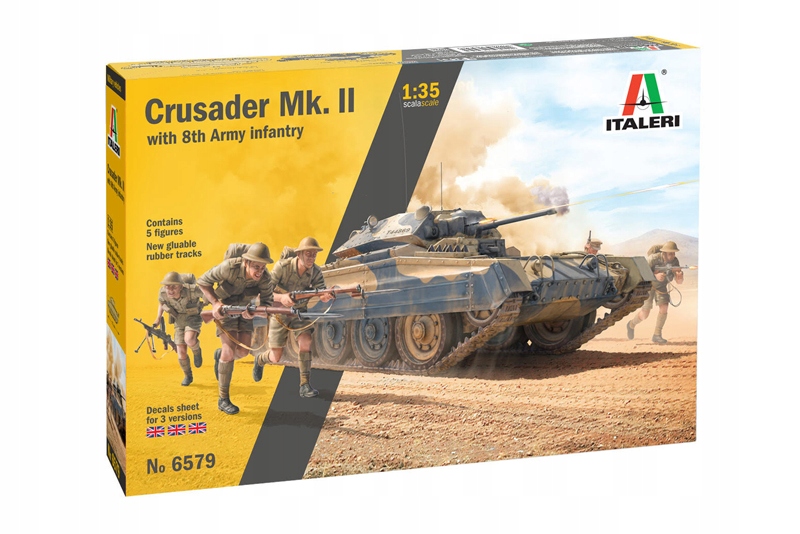 Italeri 6579 1/35 Crusader Mk. II s pěchotou
