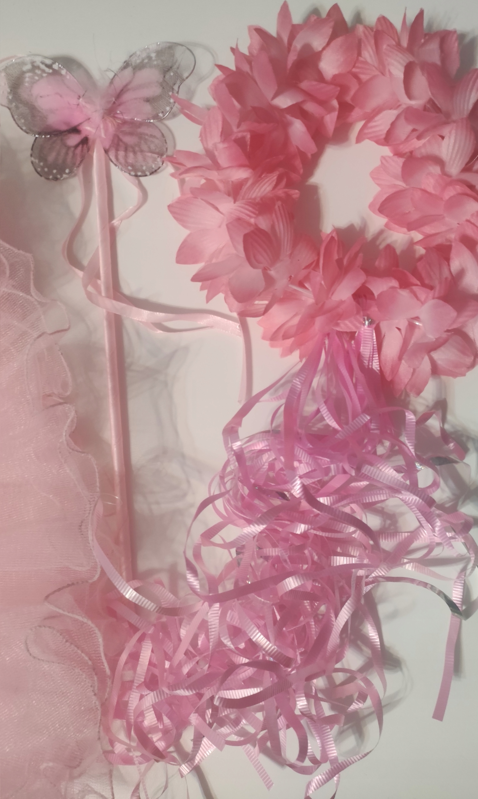 Strój wróżki/ motylka , różowy 2-8 lat tiul Motyw Wróżka/ motyl