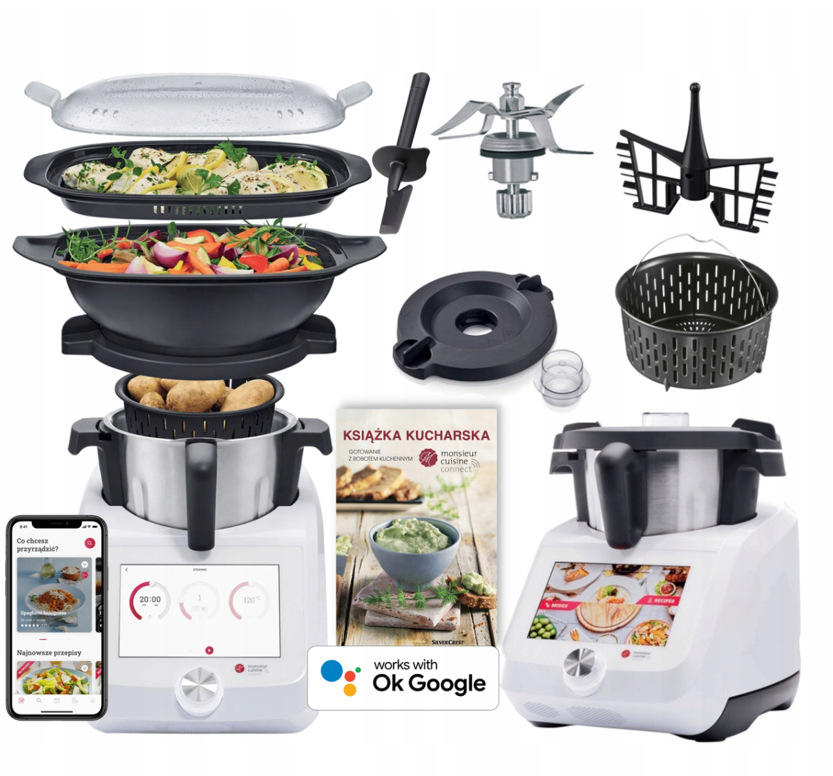 Robot kuchenny SilverCrest Monsieur Cuisine Smart 8 1200 W biały