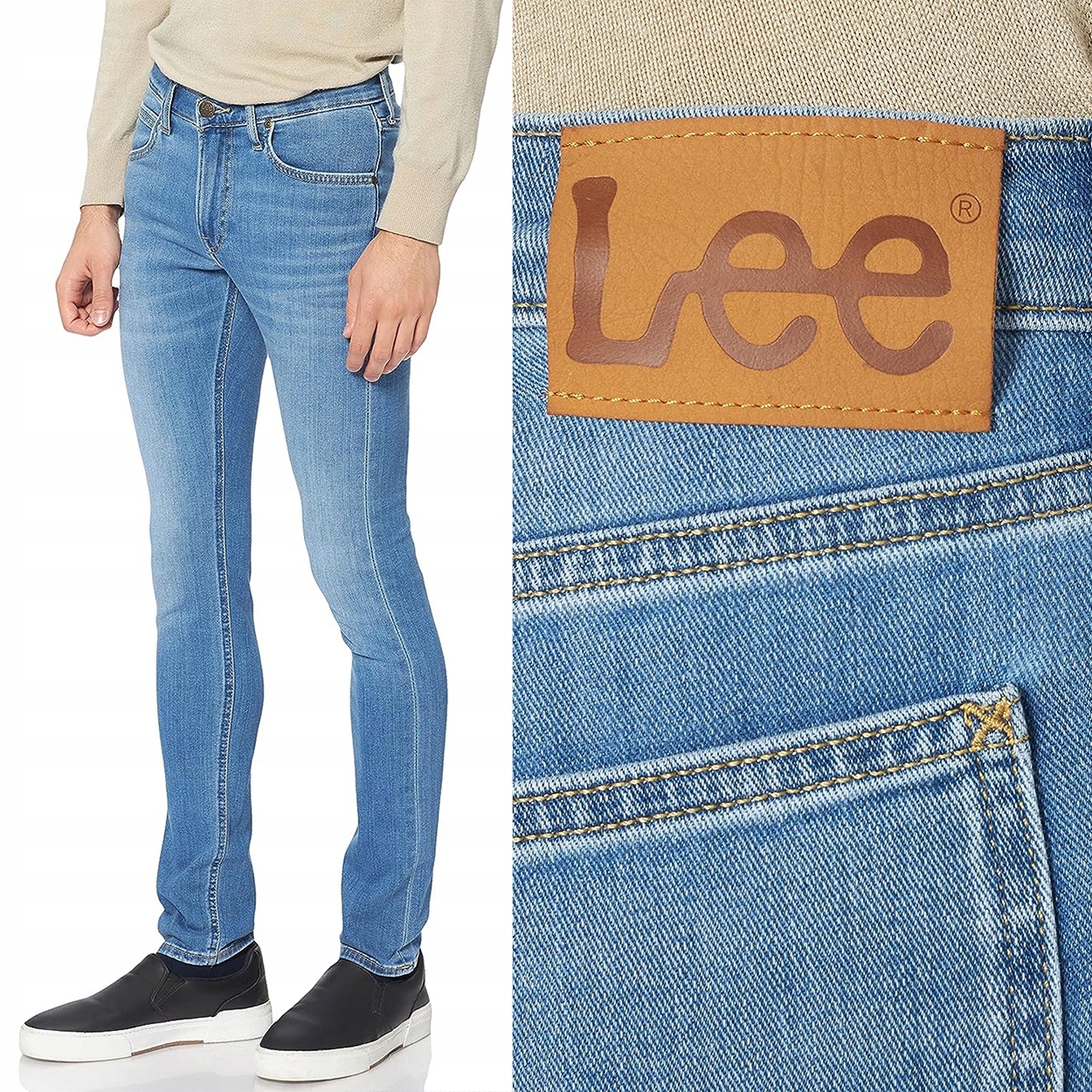 Lee Luke slim LightRay Organic Džins silně zúžené džínové kalhoty W28 L32