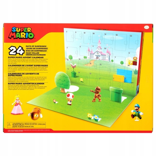 Адвент-календарь Jakks Pacific Super Mario, 17 фигурок и 7 аксессуаров — фото 2
