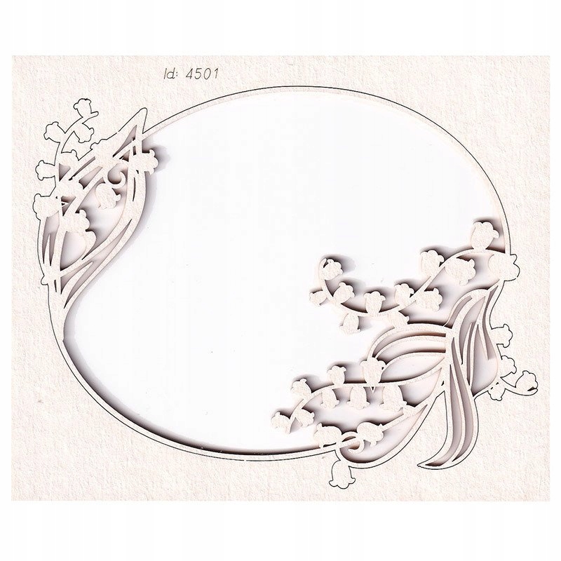 Lilly of the valley - oval frame 03 - owalna ramka 03