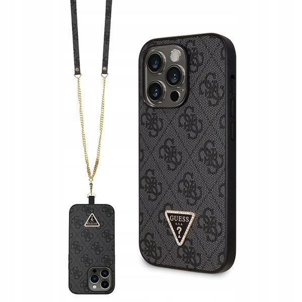 Guess GUHCP14LP4TDSCPK iPhone 14 Pro 6.1" czarny/black hardcase Crossb