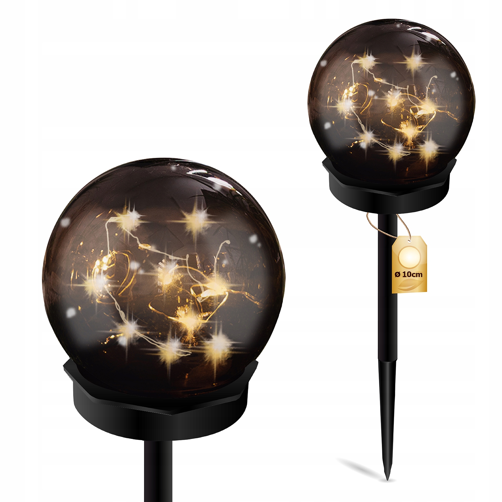 

Lampa Ogrodowa Led Solarna Kula Wbijana Ozdobna
