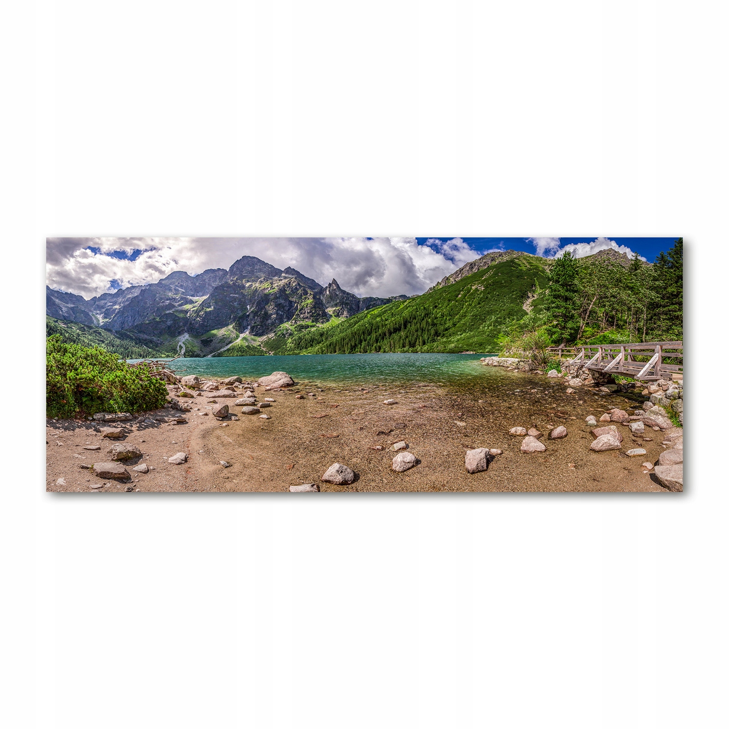 

Foto obraz szkło akryl Jezioro w górach 125x50 cm