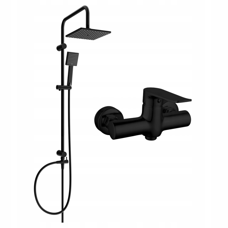 Mexen Tord odkrytý sprchový set, Černá
