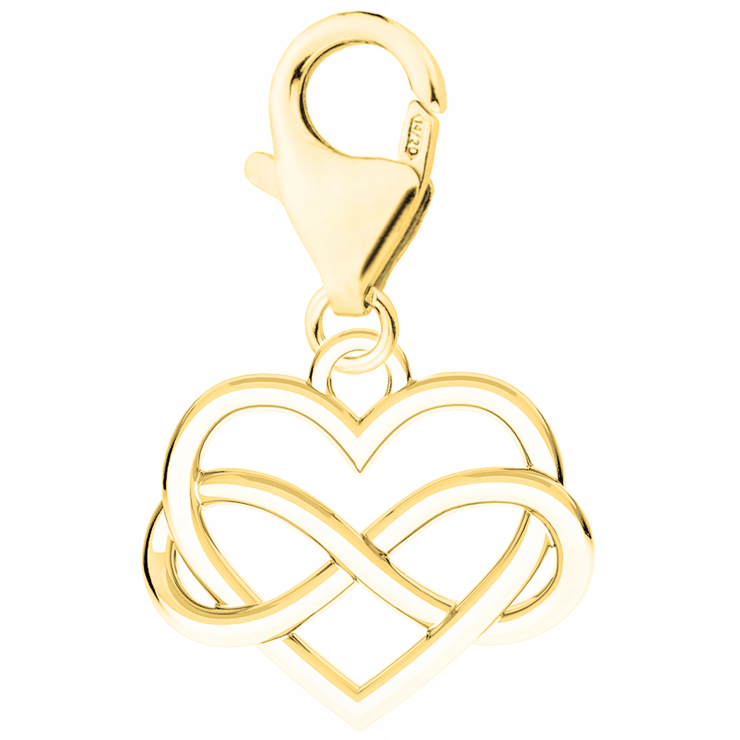 Zlatý přívěsek Srdce Láska Věčná Láska Stříbro 925
