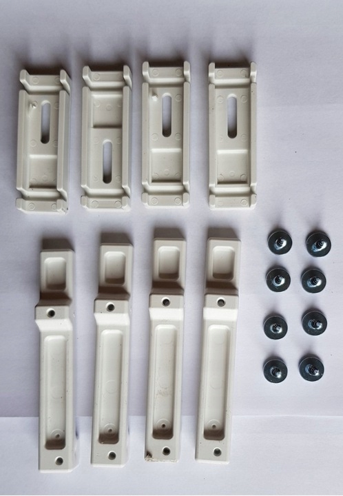 Mocowanie do szuflady kosza MD białe komplet