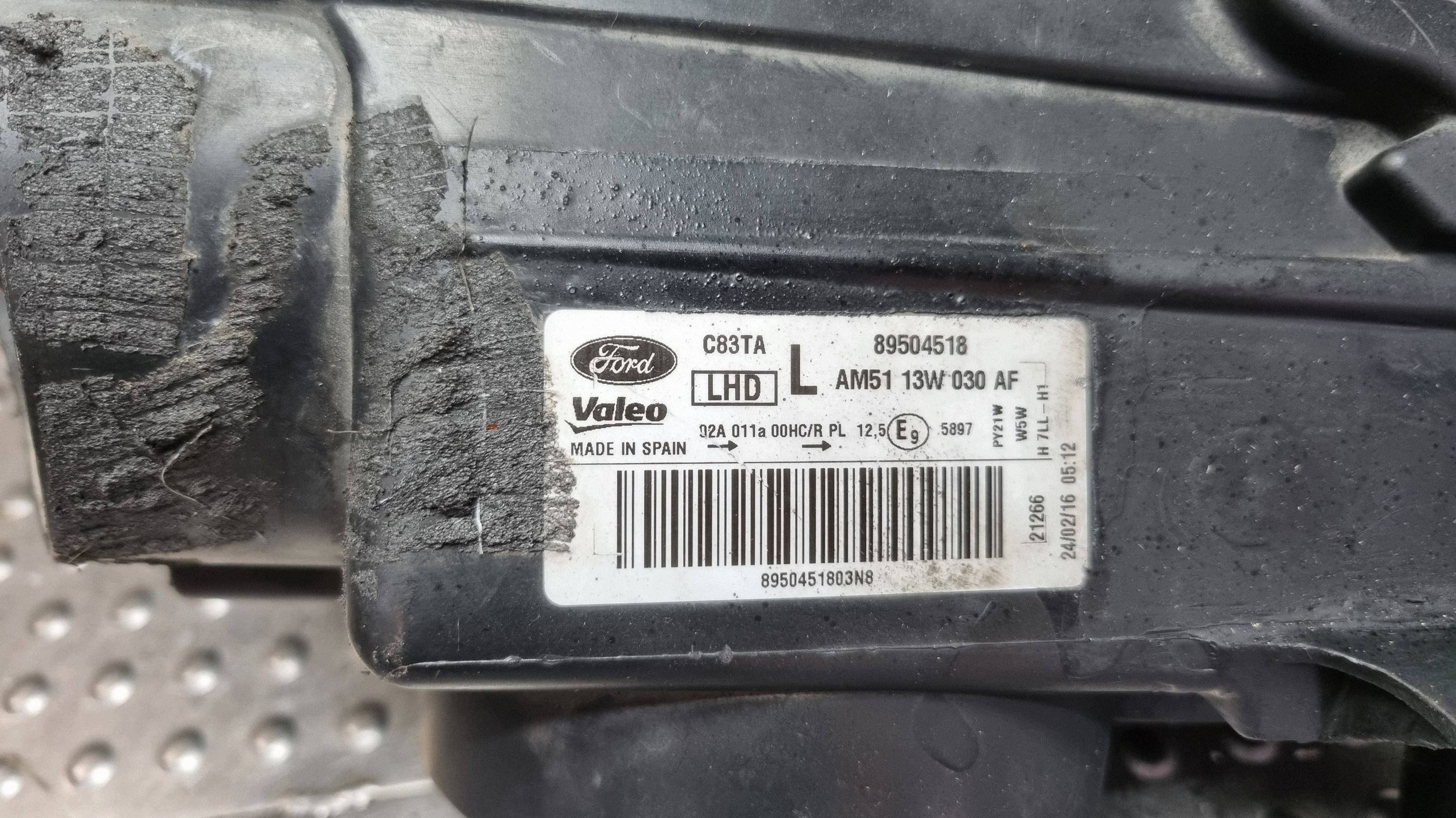 light REFLEKTOR left front AM51-13W030-AF FORD C-MAX MK2 EUROPA