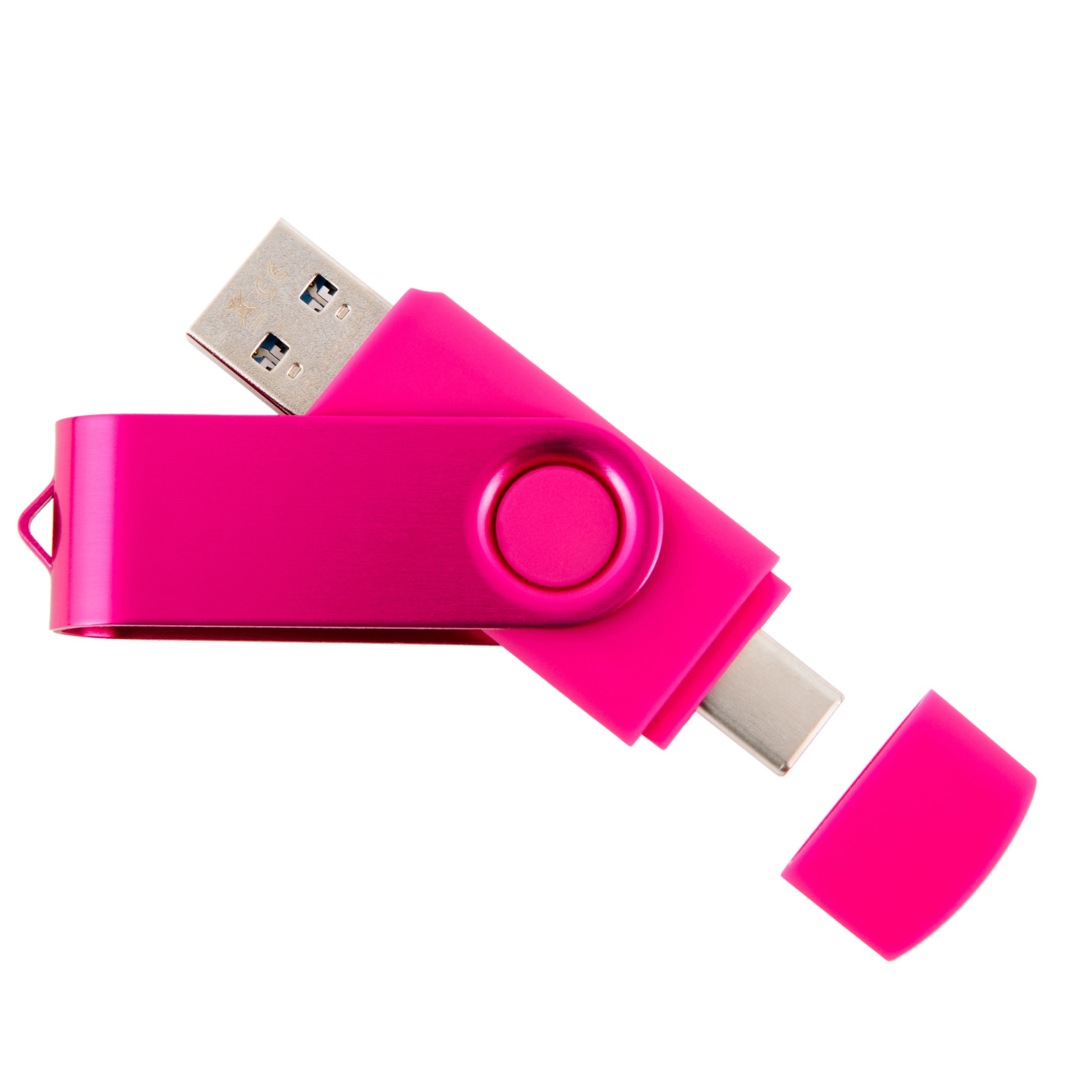 Pendrive 256 gb 3.0 3.2 Usb-c Typ C přenosná paměť flash Twister růžový