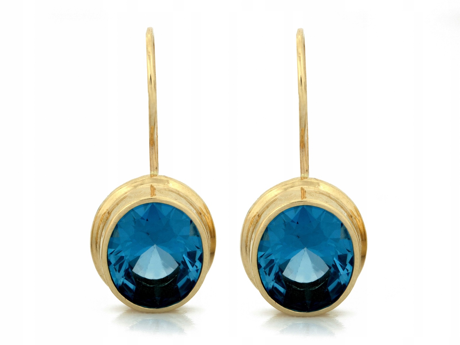 Náušnice Zlaté 585 s topazem na biglu jsou ideální pro ni jako dárek