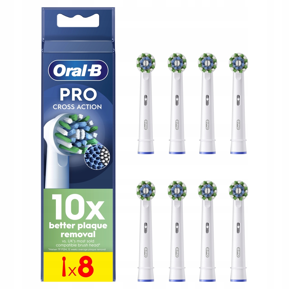 Oral-B Pro Cross Action Końcówki do szczoteczek elektrycznych, 8 szt.