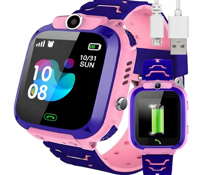 SMARTWATCH DLA DZIECI ZEGAREK GPS LOKALIZATOR SOS DZIECIĘCY RÓŻOWY SMART