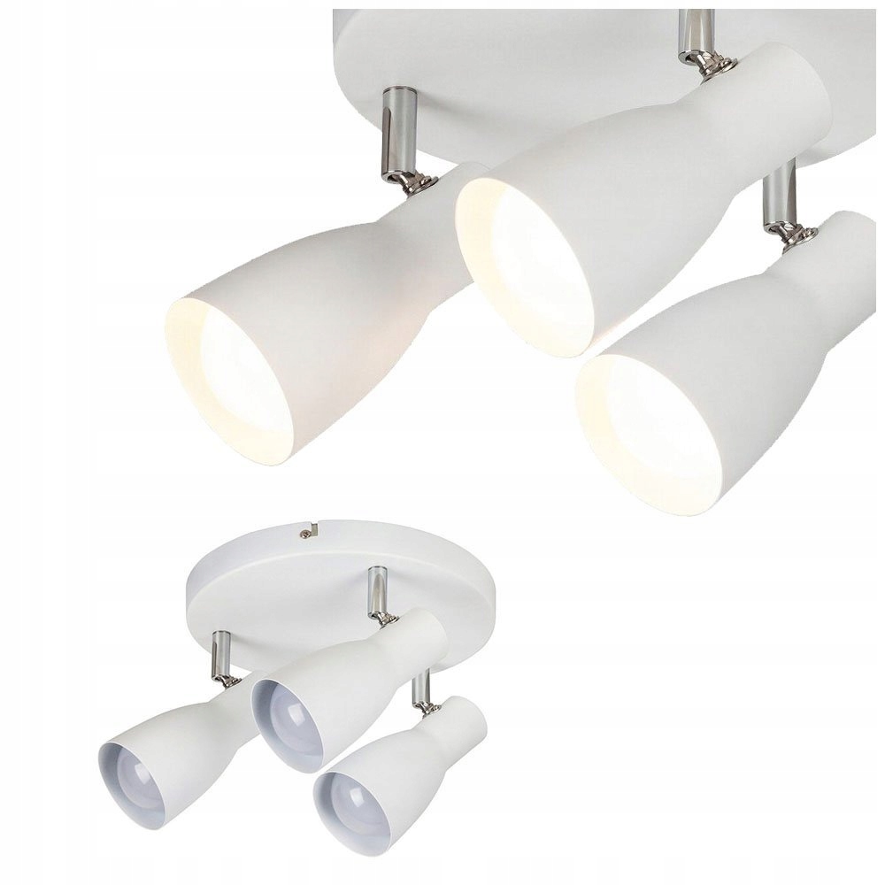 Tříbodová bílá spotová reflektorová lampa