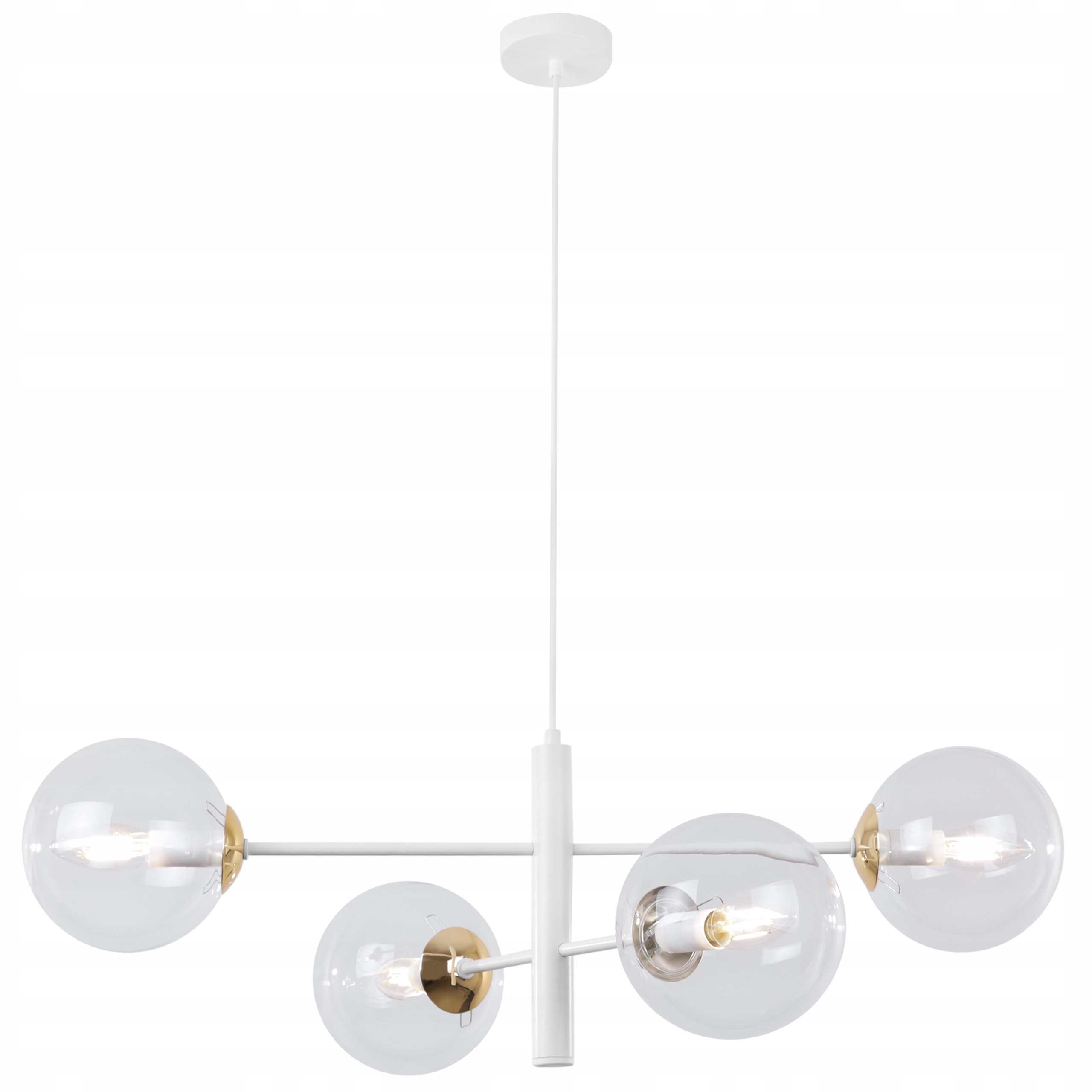 Stropná Lampa Luster Závesná Biela Zlatá Do Obývacej Izby Loft