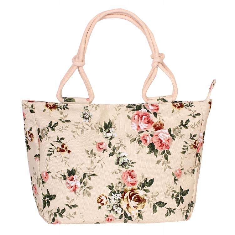 TOREBKA DAMSKA WOREK SHOPPER TORBA KWIATY BAGGAGE Materiał dominujący mikrofaza