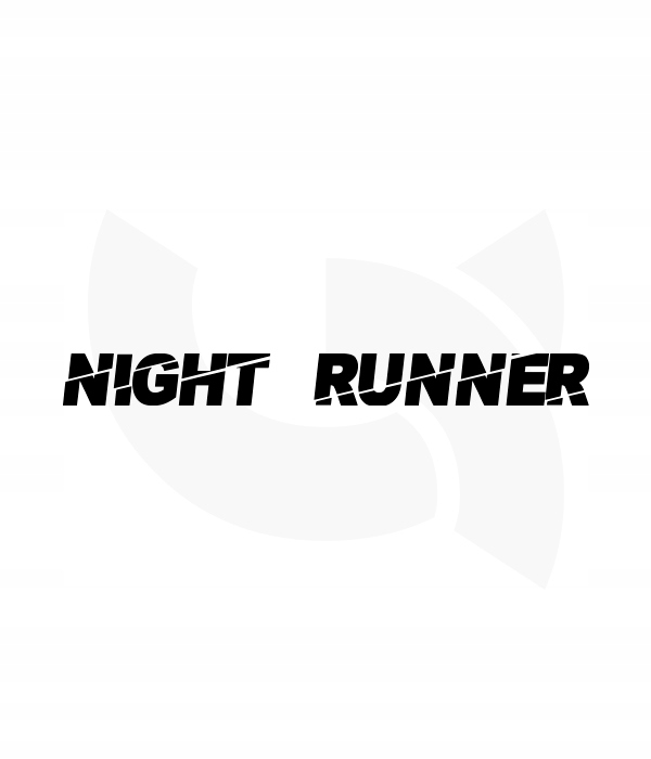 Naklejka NIGHT RUNNER 55 cm na szybę