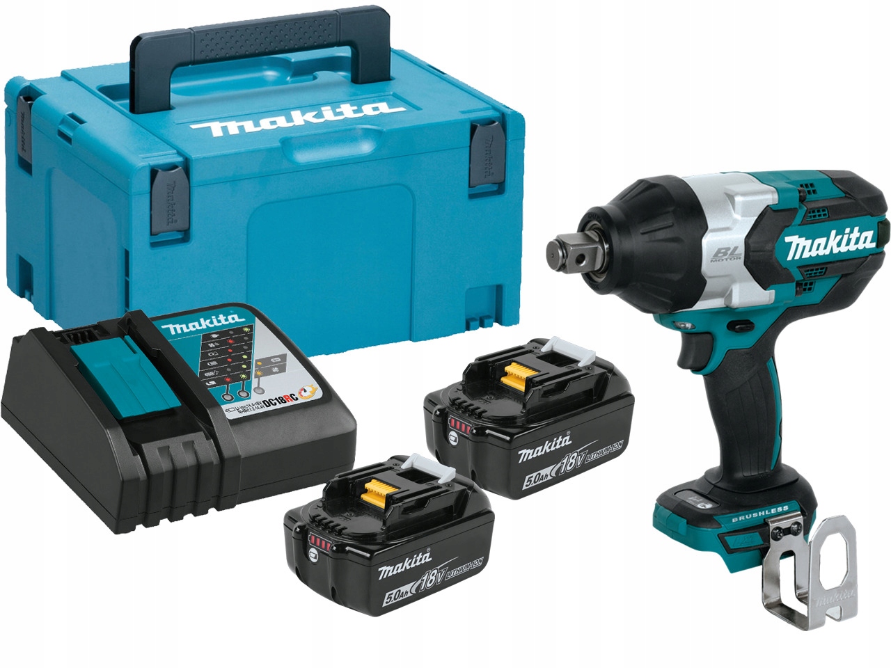 Rázový uťahovák Makita DTW1001RTJ 3/4" 18V 2 aku 5,0Ah