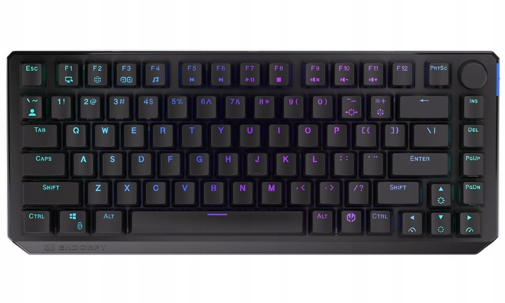 Endorfy herní klávesnice Thock 75% Wireless Black /rgb/ black sw. bezdrát