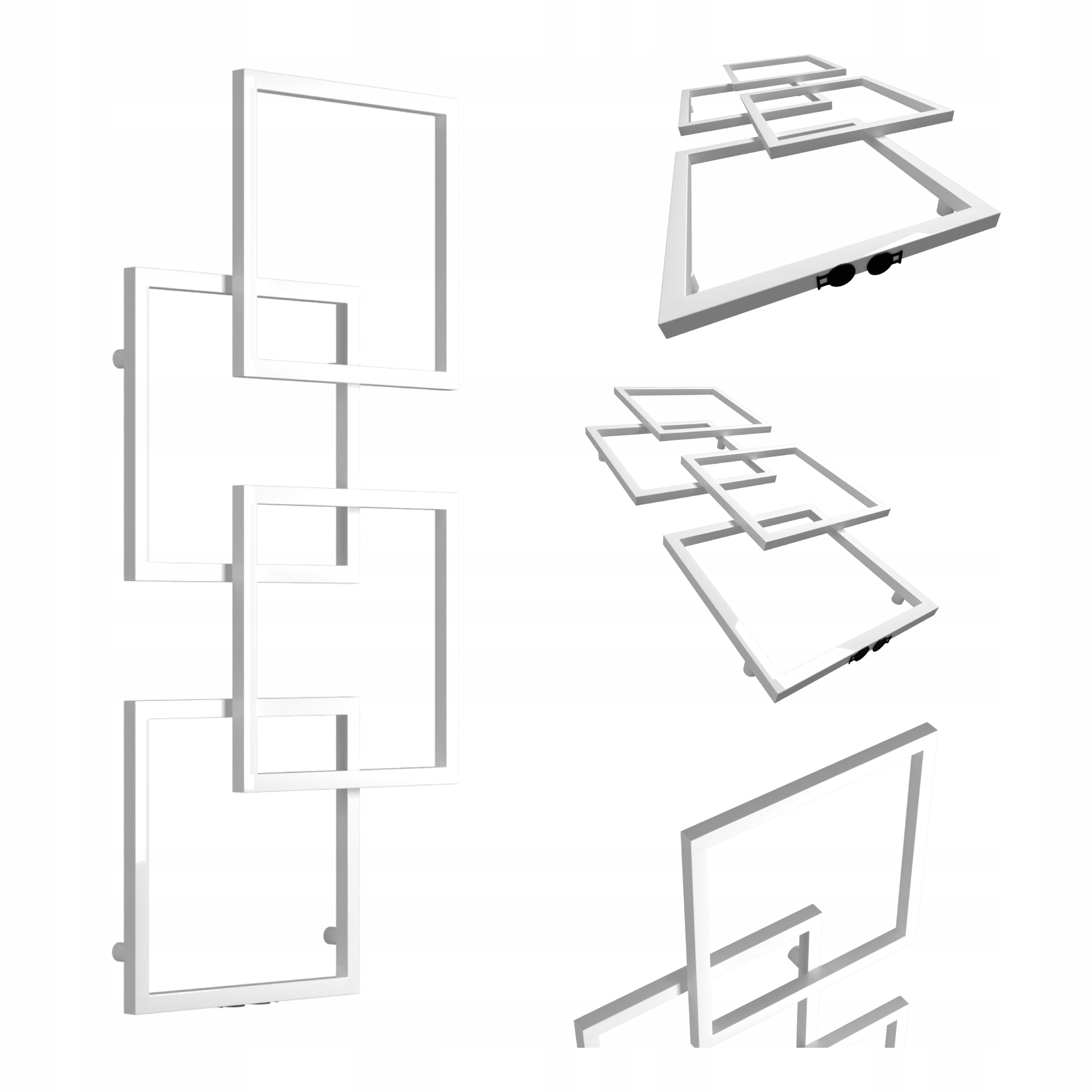 Dekorativní radiátor Quadrato 1280x660 Bílý Str