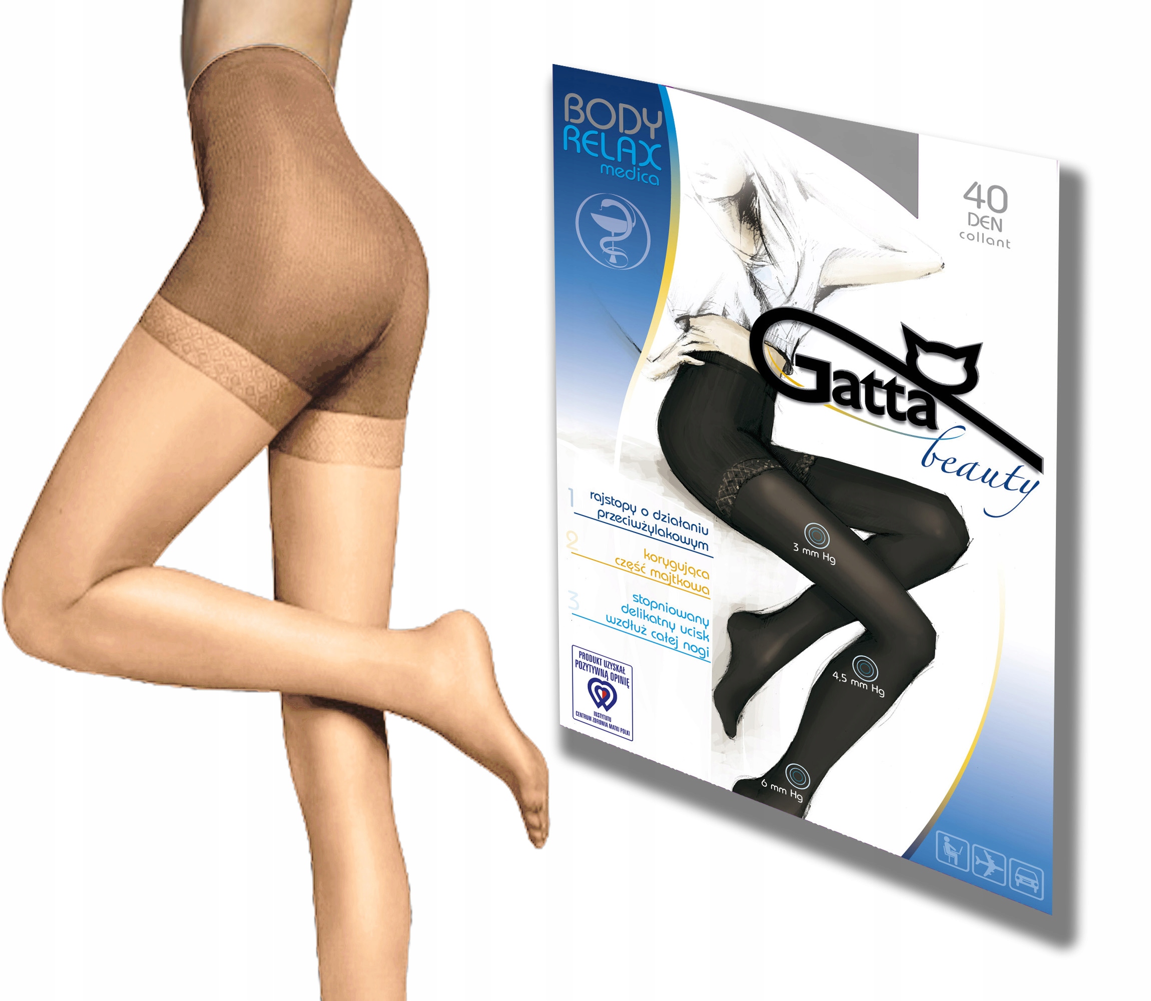 

Rajstopy Gatta Body Relax Medica 40 Den 4-L daino