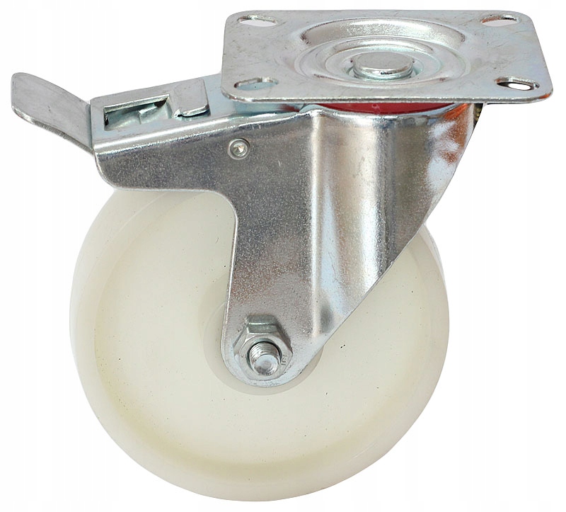 KOŁO OBROTOWE POLIAMID DO WÓZKA 125 mm Z HAMULCEM