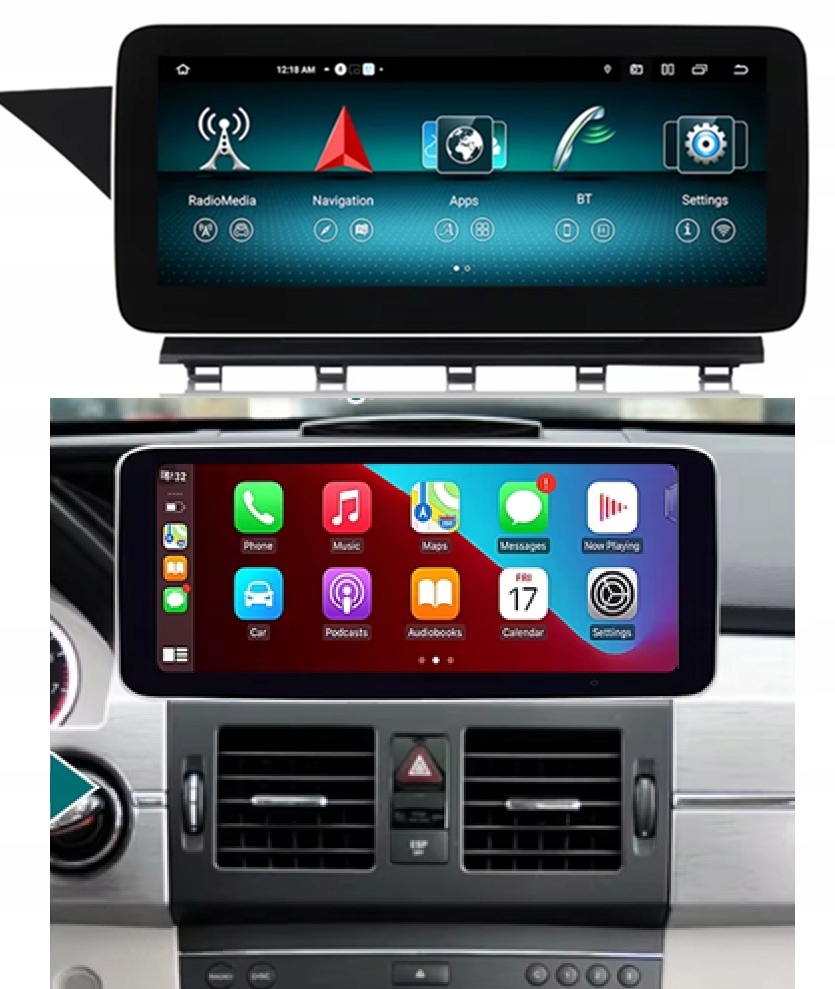 Radio Nawigacja Android Mercedes Glk X204 2008-2012 12,3" 8/256GB Ntg 4.0