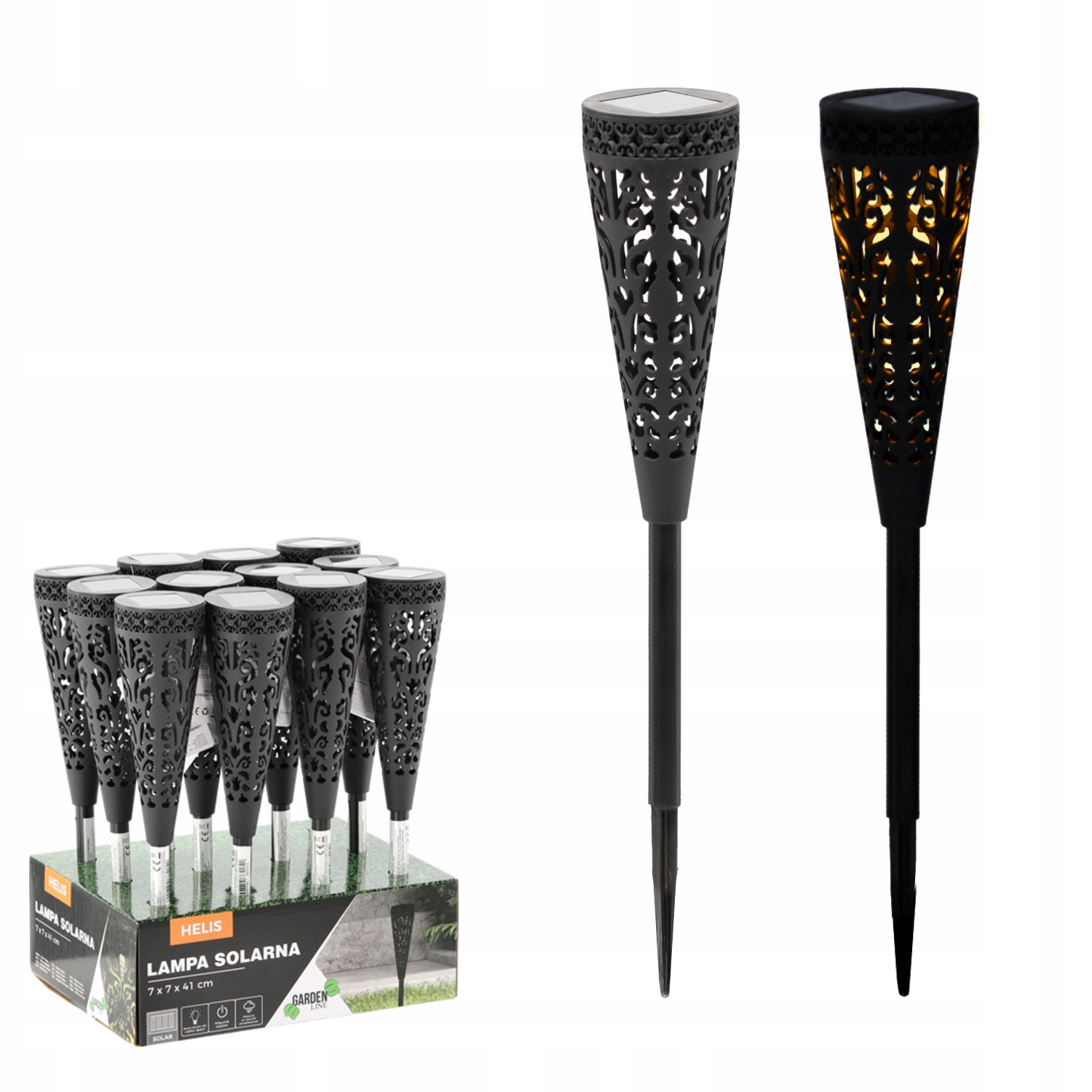 LAMPA SOLARNA WBIJANA EFEKT PŁOMIENIA