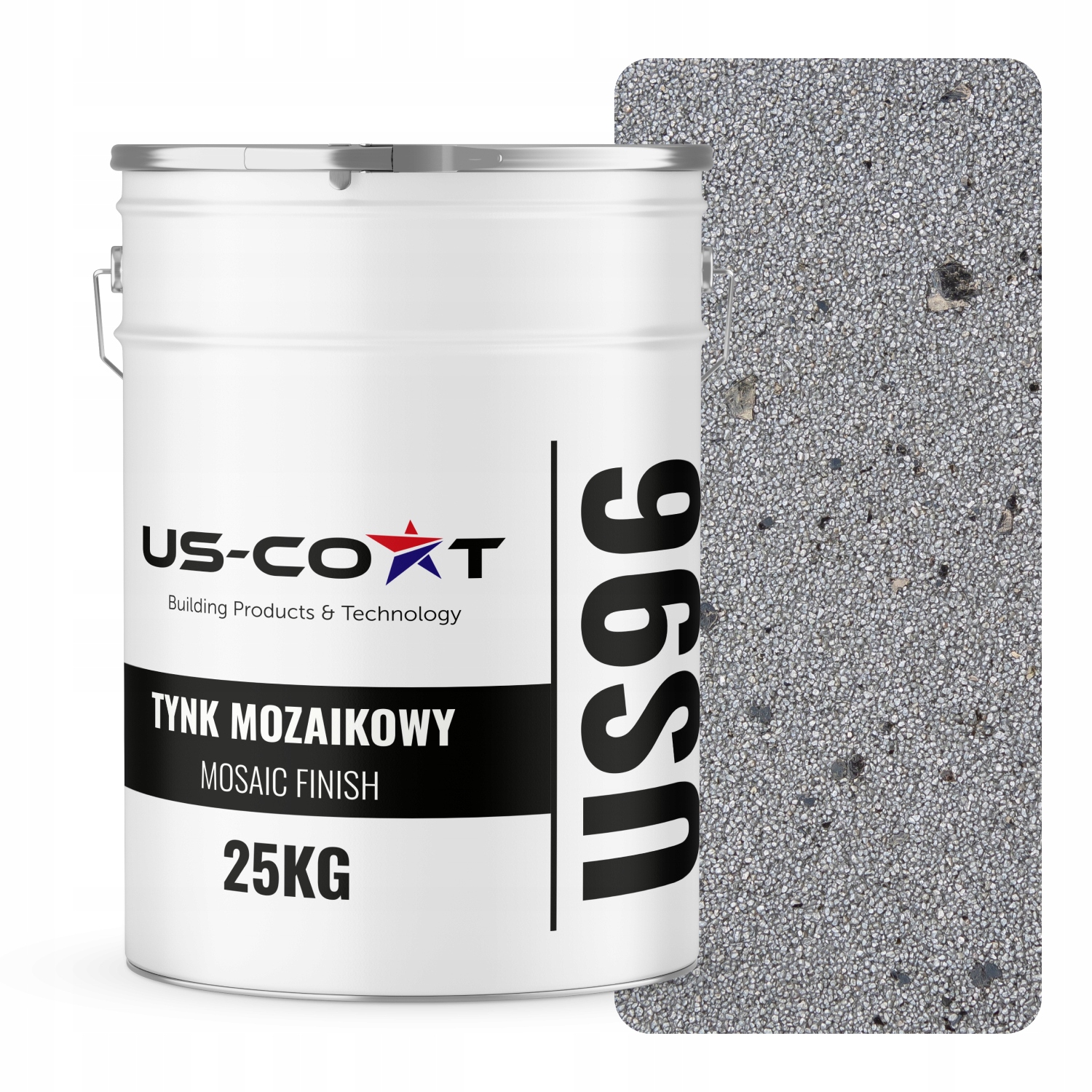 Mozaiková Omietka Mozaika 25 Kg Strieborná S Čiernou Sľudou M51 Ozdobná Živica