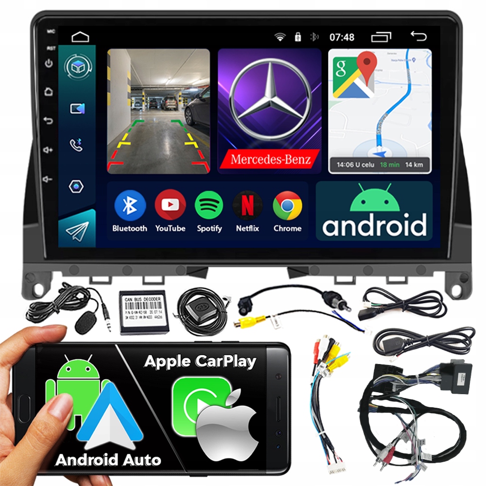 Radio Samochodowe Ncs RS-305 Mercedes-benz W204 2007-2010 Android Nawigacja