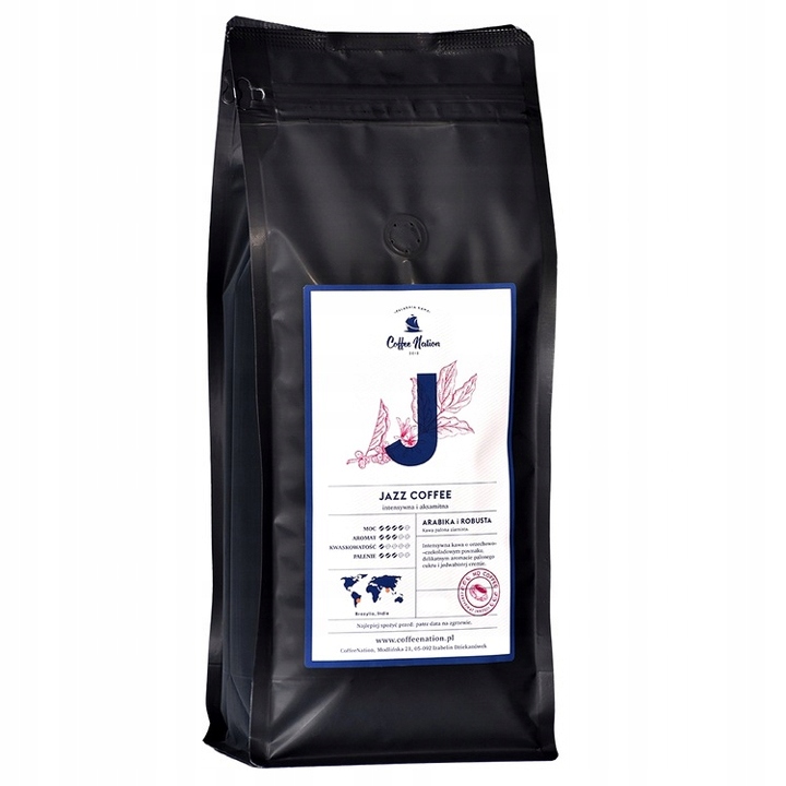 Káva Zrnková Coffee Nation Jazz Caffee 1 kg