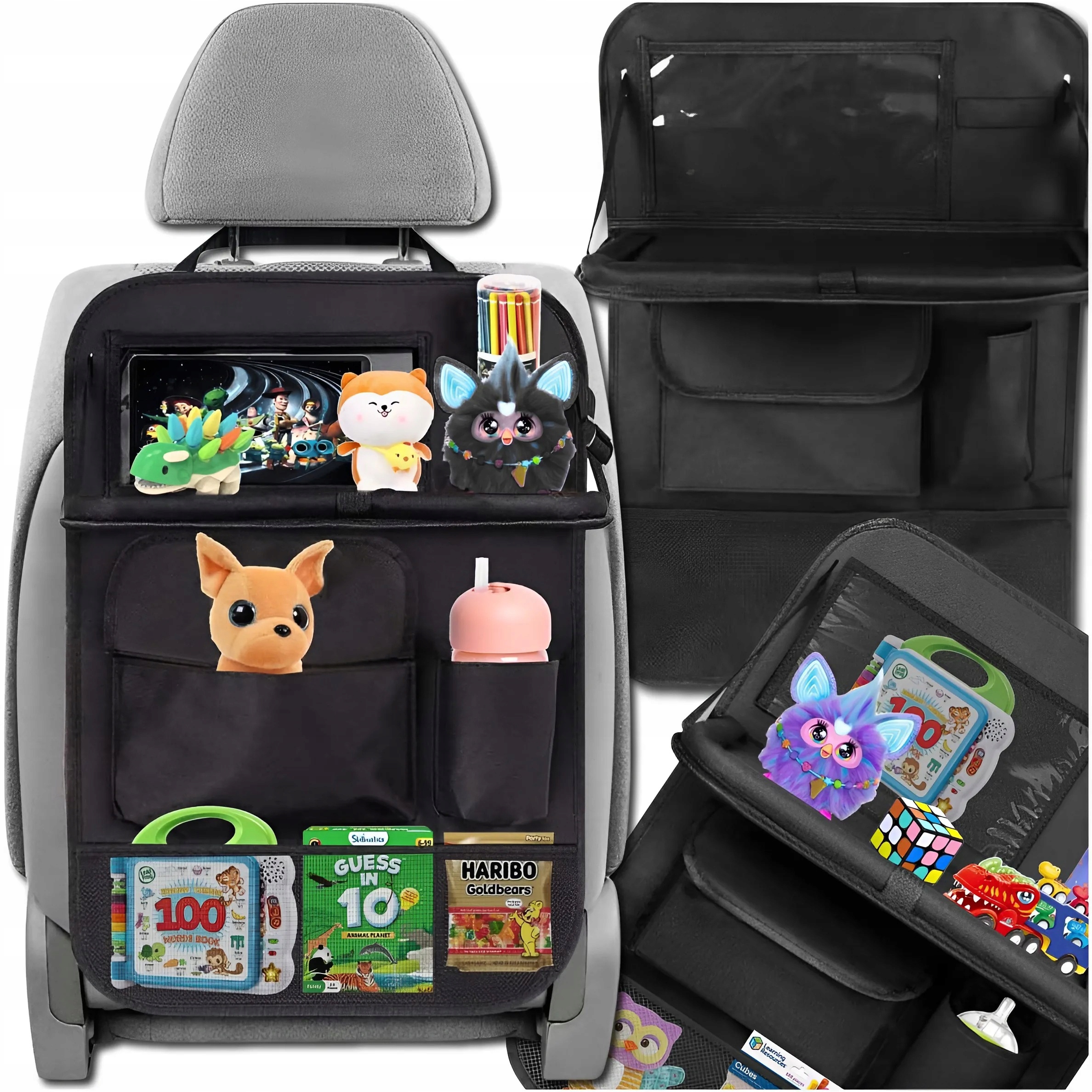 Organizer Samochodowy Na Fotel Do Auta Stolik Ochraniacz Osłona Czarny