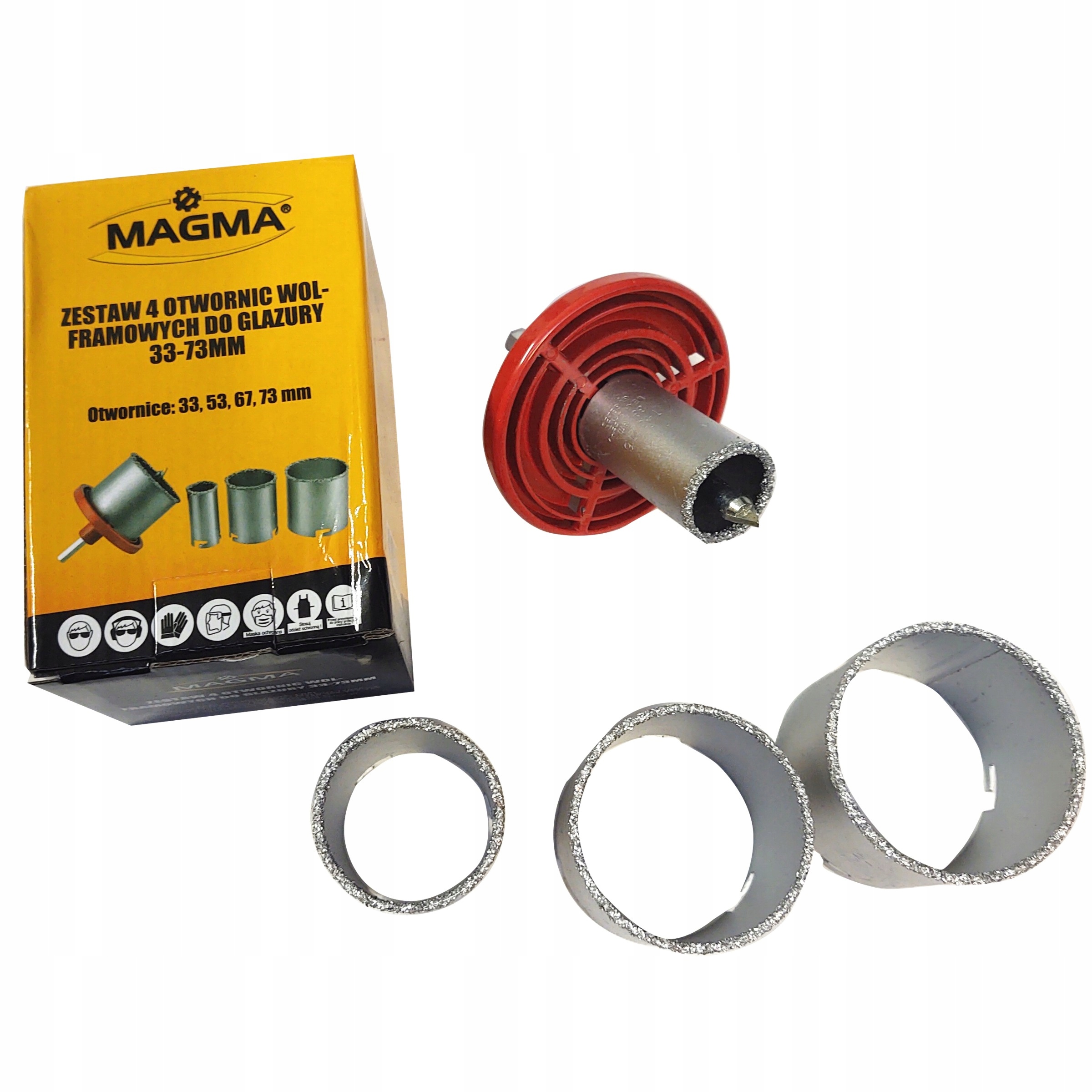 

Otwornice do glazury wolframowe 33-73 płytek