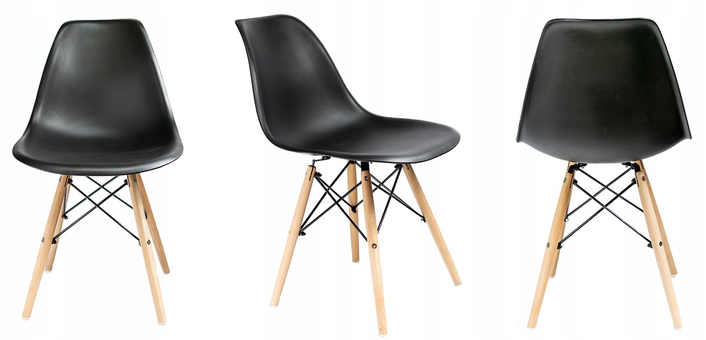Apvalus stalas + 3 modernios skandinaviškos kėdės Skirtingas prekės ženklas