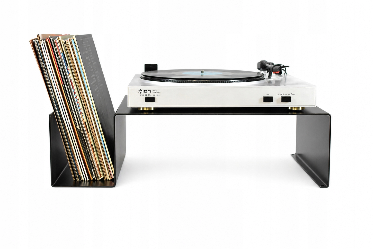 Stojan gramofón zosilňovač vinylové platne prehrávač stojan audio stolík